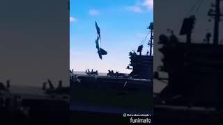 Su-33 cobra landing attempt