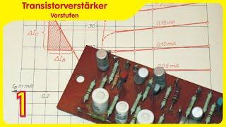 Transistor amplifier part 1 - preamplifier - operating point and operating point stabilization