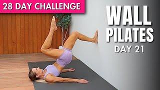 30 Min Calorie Killer Wall Pilates Workout | 28 DAY WALL PILATES CHALLENGE Day 21