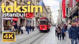 Beautiful Taksim, Istanbul 4k Walking Tour | Crowded Amazing Atmosphere