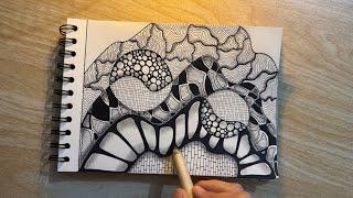 Zentangle Art || Zentangle patterns || Easy patterns for beginners || Zen-Doodle