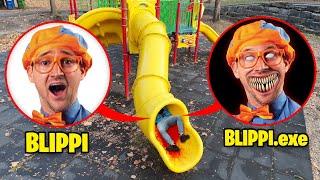 Drone Catches BLIPPI vs EVIL BLIPPI EXE AT THE SLIDE EATER PLAYGROUND!! (FULL MOVIE)