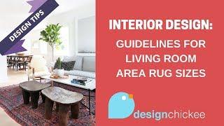 Interior Design Tips: Guidelines for living room area rug sizes