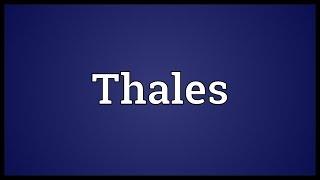 Thales Meaning