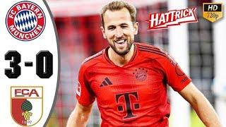 Harry Kane Hat-trick |FC Bayern München vs Augsburg 3-0|| Highlights | Bundesliga MD11_2024-25