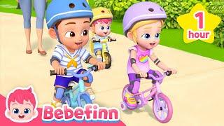 Bike Song for an Hour | Vehicles | Outdoor Play for Kids #Bebefinn