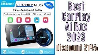 OTTOCAST PICASOU 2 CarPlay AI Box with HDMI Wireless CarPlay Android Audio Support Netflix Youtube