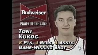 Toni Kukoc's 4 game winners during his 93-94 rookie season