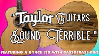 "@taylorguitars Sound Terrible" featuring a Taylor 814ce with Sassafras