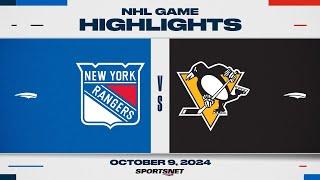 NHL Highlights | Rangers vs. Penguins - October 9, 2024