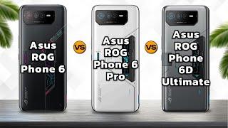 Asus ROG Phone 6 vs Asus ROG Phone 6 Pro vs Asus ROG Phone 6D Ultimate