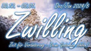 Zwilling/Gemini 30.12. - 05.01. Dez/Jan 2024/25 : Zeit für Veränderung – Deine Gedanken zählen!