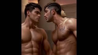 Dare to Kiss me!  #gayart #lgbt #boys #washbaoardabs #hotboys #hotman #AIanimantion #gladiators