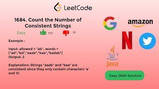 1684 Count the Number of Consistent Strings (Leetcode) | Easy Solution