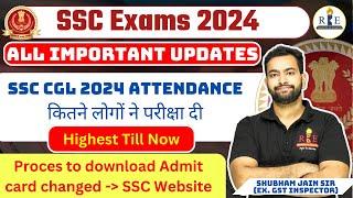 SSC Exams 2024 Important updates| CGL 2024 T-1 attendance | New Admit card download process