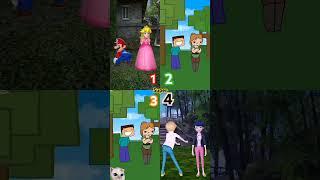 Steve is dancing with Mario  #shortsfeed #mario #funny