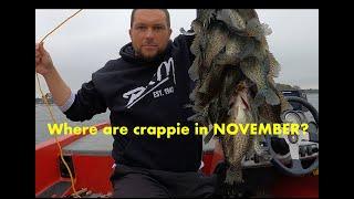 How to LOCATE and CATCH a STRINGER full of CRAPPIE in NOVEMBER! Where do they go? How is the bite?