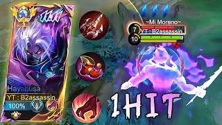 GLOBAL HAYABUSA 1HIT BUILD|HAYABUSA WINSTREAK SOLO RANK -Mobile Legends