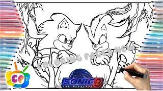 Sonic 3 official poster / Sonic 3 coloring pages / Sonic the Hedgehog 3