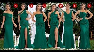 Emerald Satin Bridesmaid Dresses