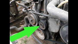 Mercedes Benz W124 - Fix squeaky drive belt, change belt tensioner DIY repair