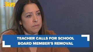 Teacher calls for former Kent School Board president to be removed entirely