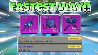 How to Get all Exclusive Rewards "Fox Lamp, New Accessories, New Color Haki and Title - Blox Fruits