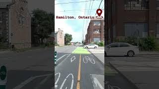 #HamOnt Drivers Don't Look Left For Cyclists on This Contraflow Bike Lane #dangerousdriving