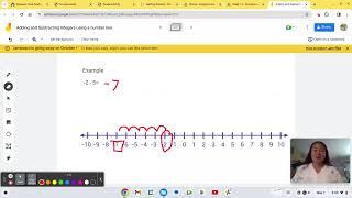 Adding and Subtracting Integers Using a number Line