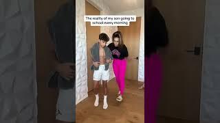 the reality of Andrea getting ferran ready for school  #school #schoollife #royaltyfamily #shorts