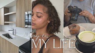 A DAY IN MY LIFE | apartment hunting in...? my new team, curly hair care, skincare giveaway, etc.