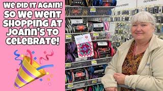 Let's Celebrate!  Hitting Another Milestone! We Went Shopping at Joann's & Bought All This Stuff!