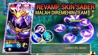 LAGI RIVEW SKIN SABER REVAMP,,AURORA NGEREMEHIN DAN LANGSUNG TERDIAM,,MOBILE LEGENDS