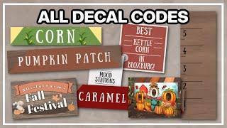 DECAL CODES: Nostalgic Fall Festival - Bloxburg