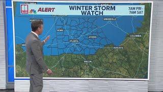 Winter weather, snow forecast in metro Atlanta, north Georgia