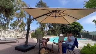 Purple Leaf Patio Umbrella