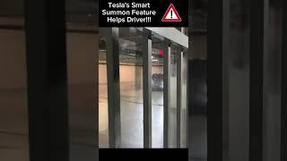 Tesla Owner Stuck in Carpark saved by Smart Summon Feature #shorts