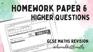 Half Past Paper - Week 6 - Higher Edexcel GCSE Maths - Maths Revision