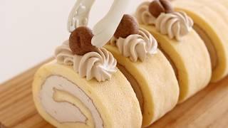 Coffee Chiffon Roll Cake｜HidaMari Cooking