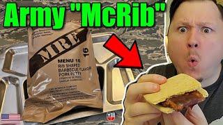 US Military "McRib"? (MRE Pork Rib BBQ Sandwich)  2015 Menu 16 Meal Ready to Eat Taste Test Review