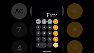 0 divided by 0 equals error?