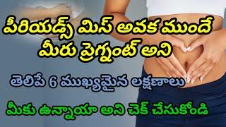 Pregnancy Symptoms Before missed periods | Mom Geetha's Tips