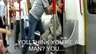 China Subway fight white man vs chinese man translated