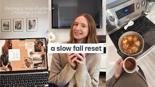 slow fall reset  vision board, cozy recipes, finding new rhythms & simmer pot, fall baking