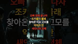 오빠 장례 끝나자 조카들이 몰래 찾아온 이유 고모를 악마라 한 새언니의 정체 #가족사연 #반전사연 #실화사연 #시니어유튜브 #사이다사연 #사연 #인생스토리 #shorts