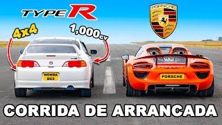 Honda 4x4 de 1.000cv vs Porsche 918 Spyder: CORRIDA DE ARRANCADA