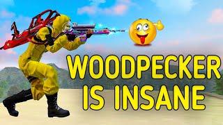 SOLO VS SQUAD || WOODPECKER IS INSANELY DANGEROUS || THE KILLER GUN IN FREE FIRE !!! || ALPHA FF