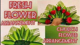 fresh flower arrangement . Ep:363 #flowerarrangement #freshflowerarragement #churchflowerarrangement