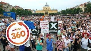 360 VIDEO: Over 20.000 Protesters Demand Educational Reform in Croatia