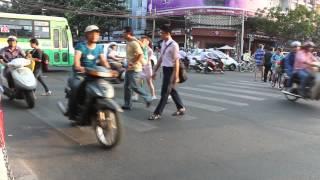 Crossing Street in Saigon